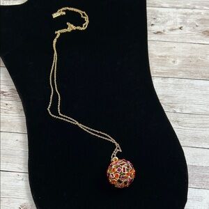 Kate Spade On The Dot Purple, Red and Orange Sphere Pendant necklace